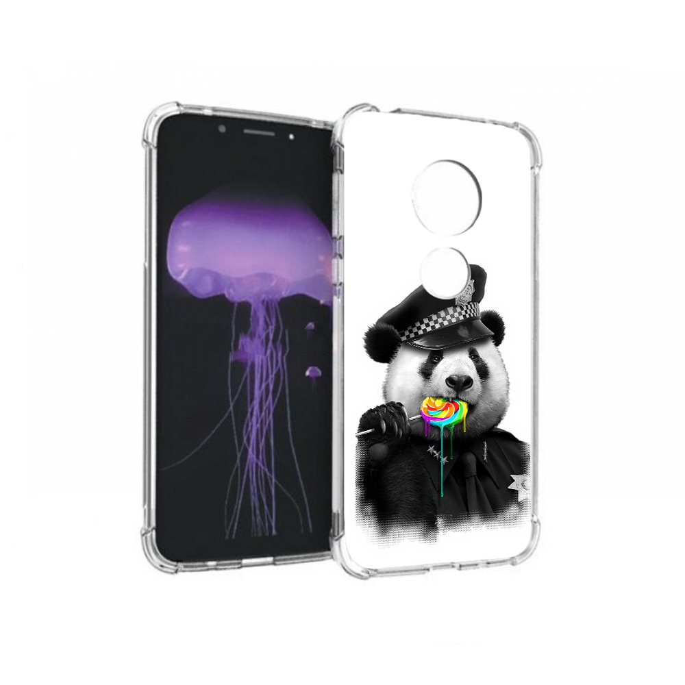 

Чехол MyPads Tocco для Motorola Moto G7 Панда полиция (PT123662.354.130), Прозрачный, Tocco