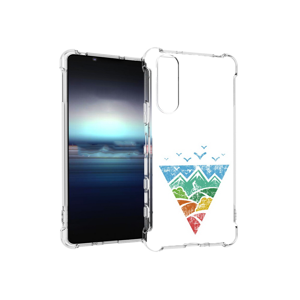 

Чехол MyPads Tocco для Sony Xperia 5 Лес земля море чайки (PT154834.228.105), Прозрачный, Tocco