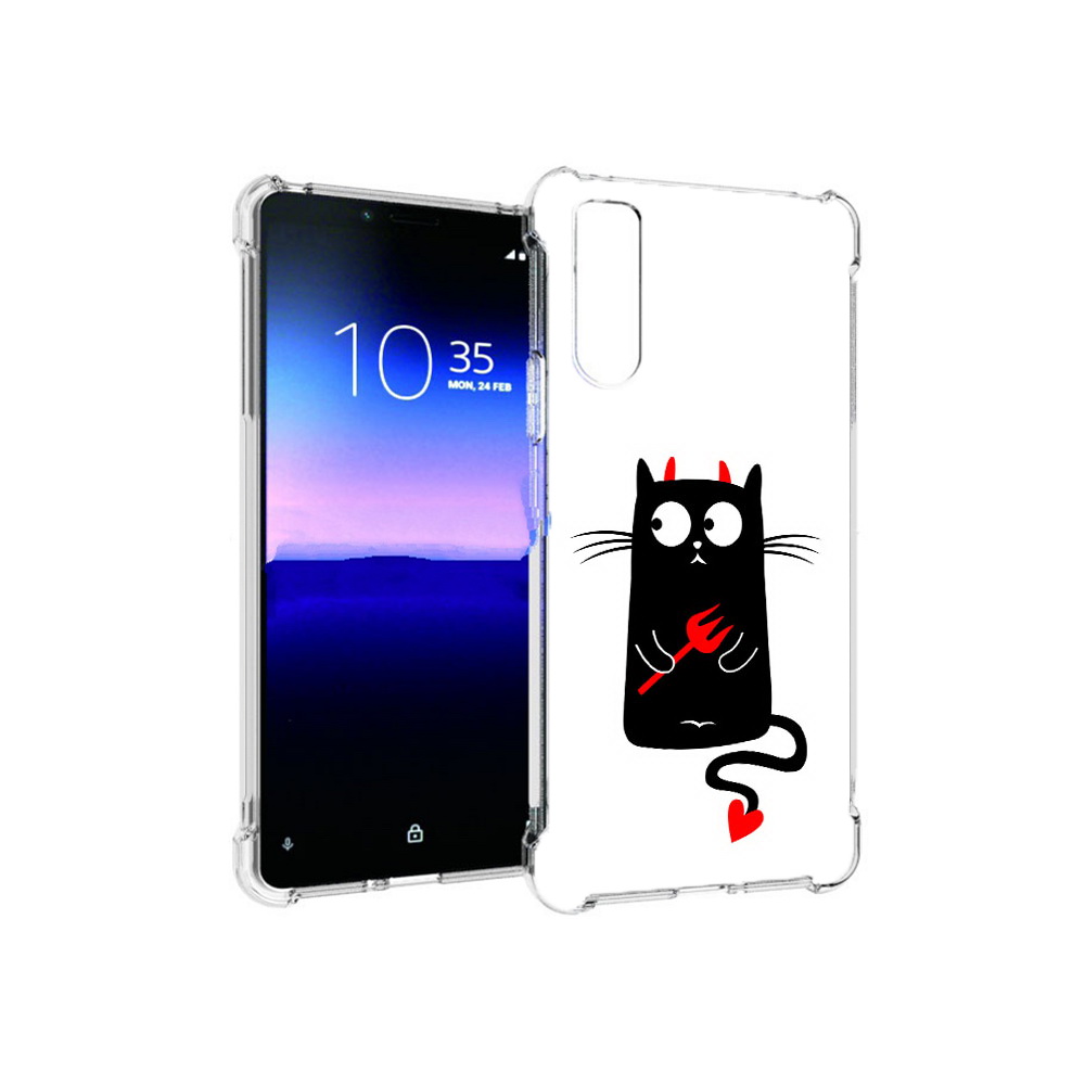 

Чехол MyPads Tocco для Sony Xperia 10 II Кот демон (PT158941.227.97), Прозрачный, Tocco