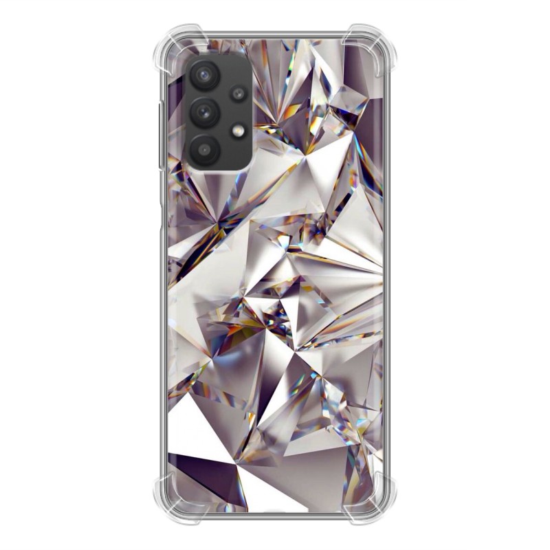 фото Дизайнерский силиконовый с усиленными углами чехол для samsung galaxy a32 кристаллы 100gadgets