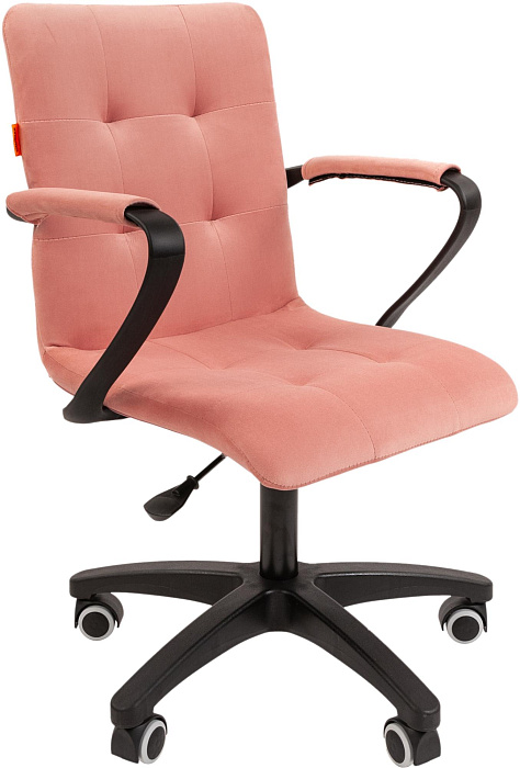 

Офисное кресло Chairman 030 Т-26 (обивка: велюр, с подлокотниками, Pink), Серебристый;розовый