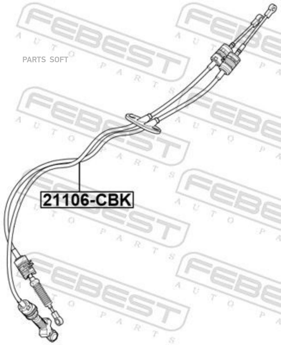 

Трос Коробки Передач FEBEST 21106cbk