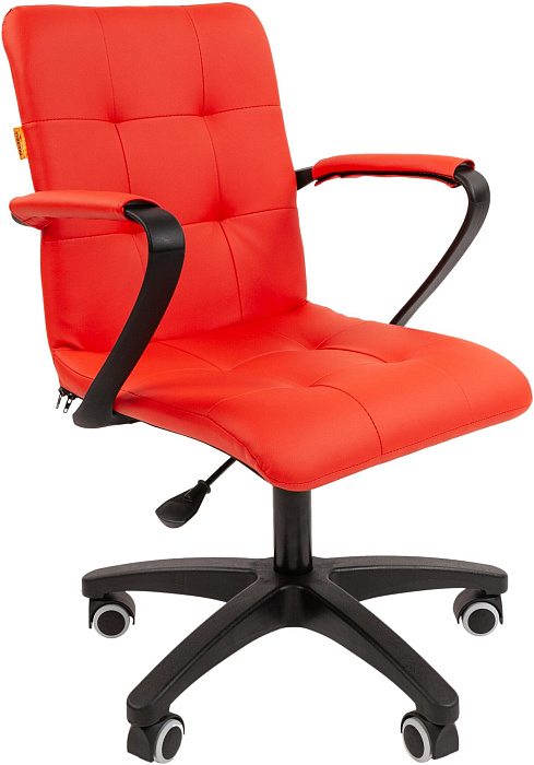 

Офисное кресло Chairman 030 (обивка: экокожа, с подлокотниками, Red), Черный;красный