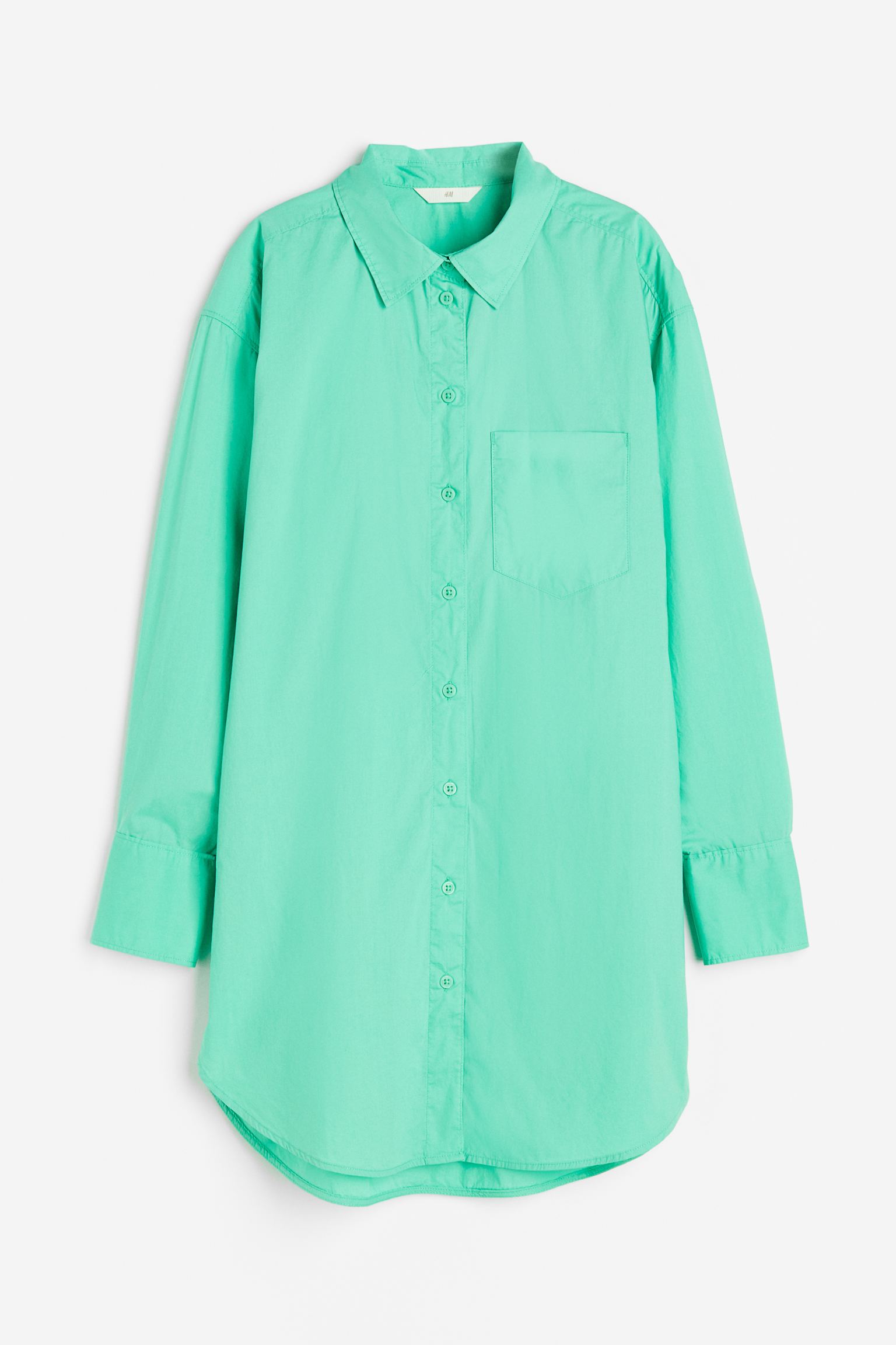 Рубашка женская H&M 1128740004 зеленая L (доставка из-за рубежа)