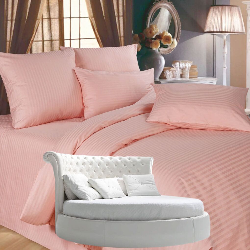 

Простыня Maktex круглая из страйп-сатина на резинке 220x220x40 Ваниль 1х1, круглая из страйп-сатина на резинке 220 х 220 х 40
