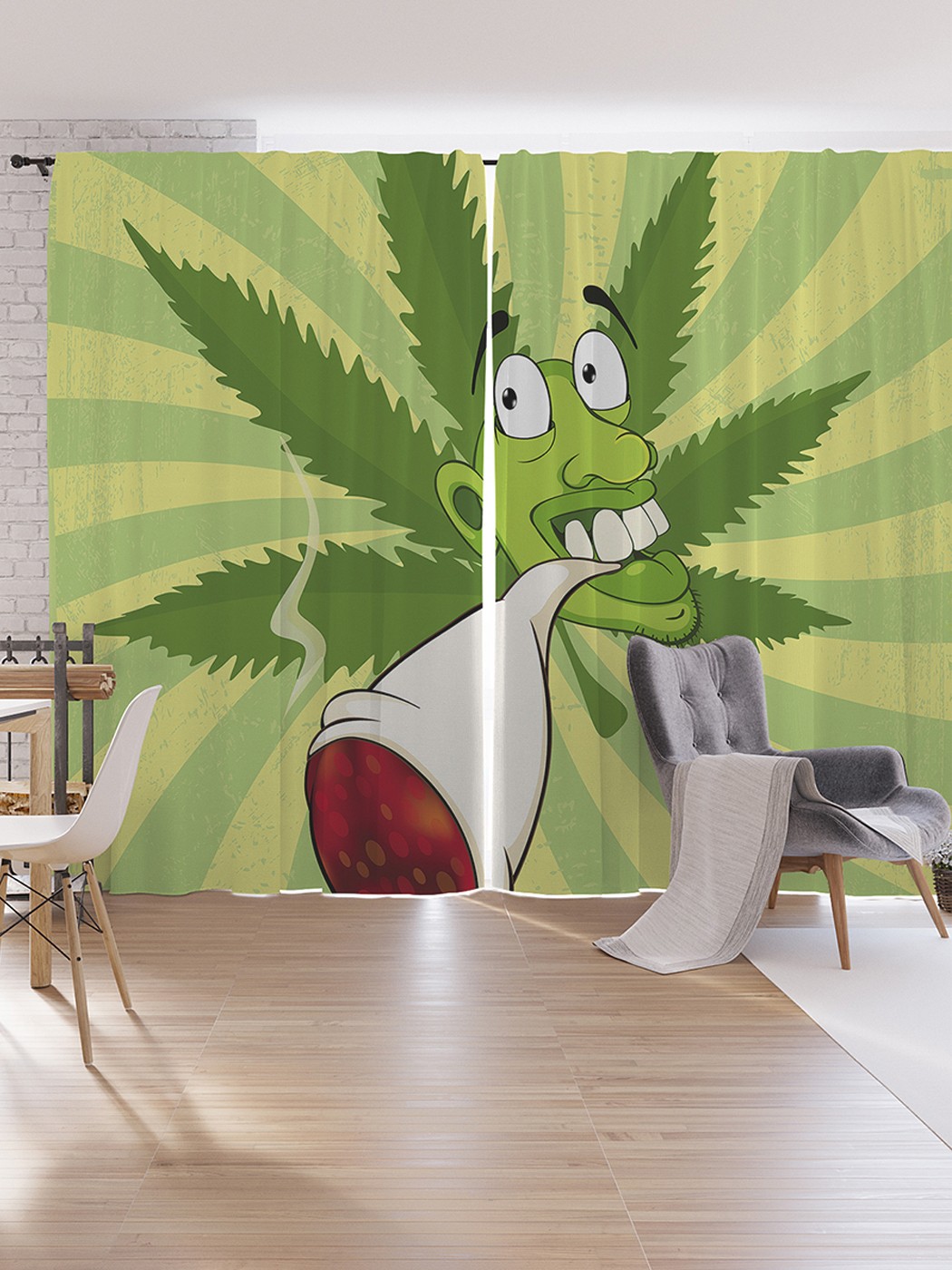 

Шторы под лён JoyArty "Растаман кайфует", серия Oxford DeLux, 340х265 см, Растаман кайфует