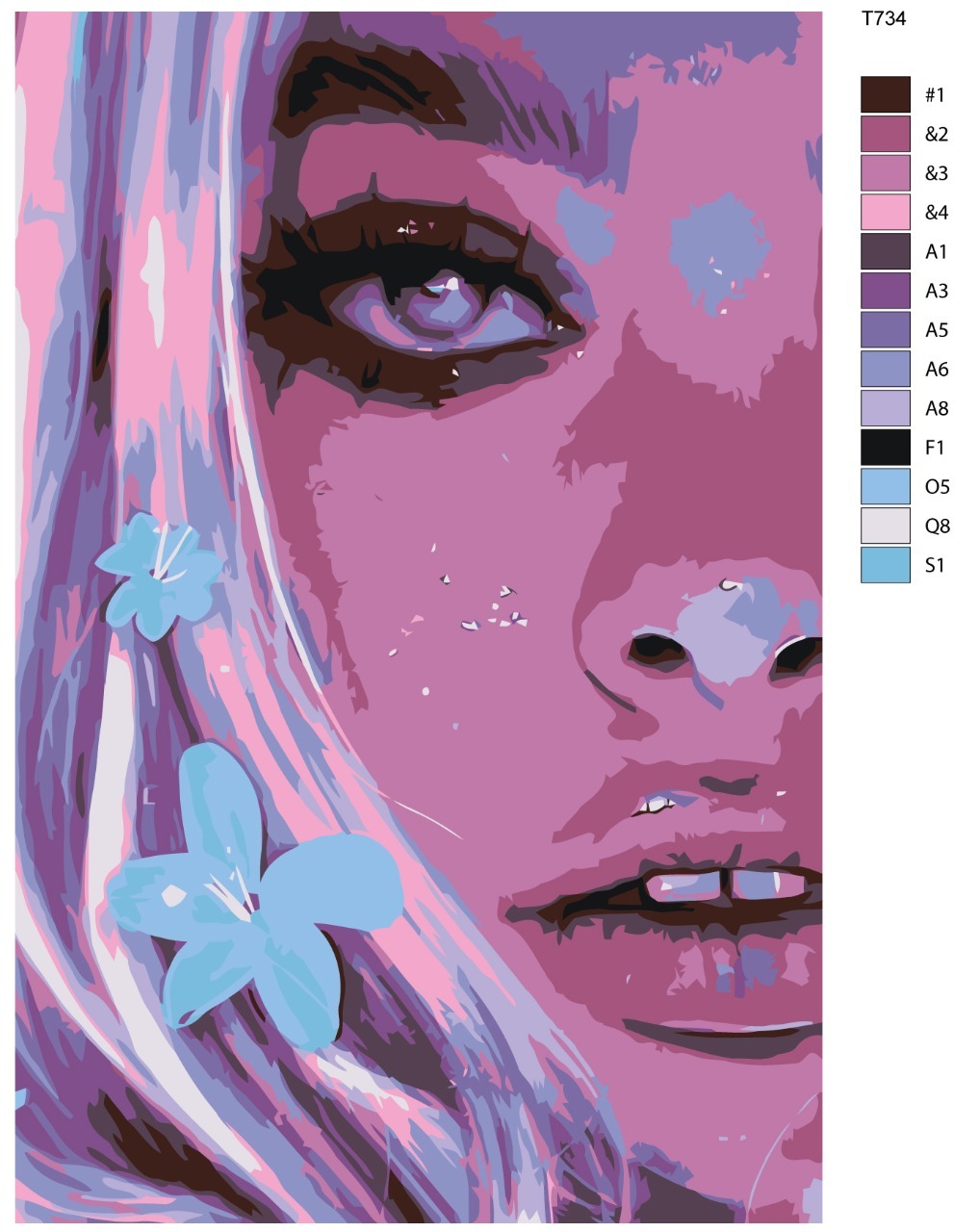 

Картина по номерам BRUSHES-PAINTS Т734, Цветочный Взгляд