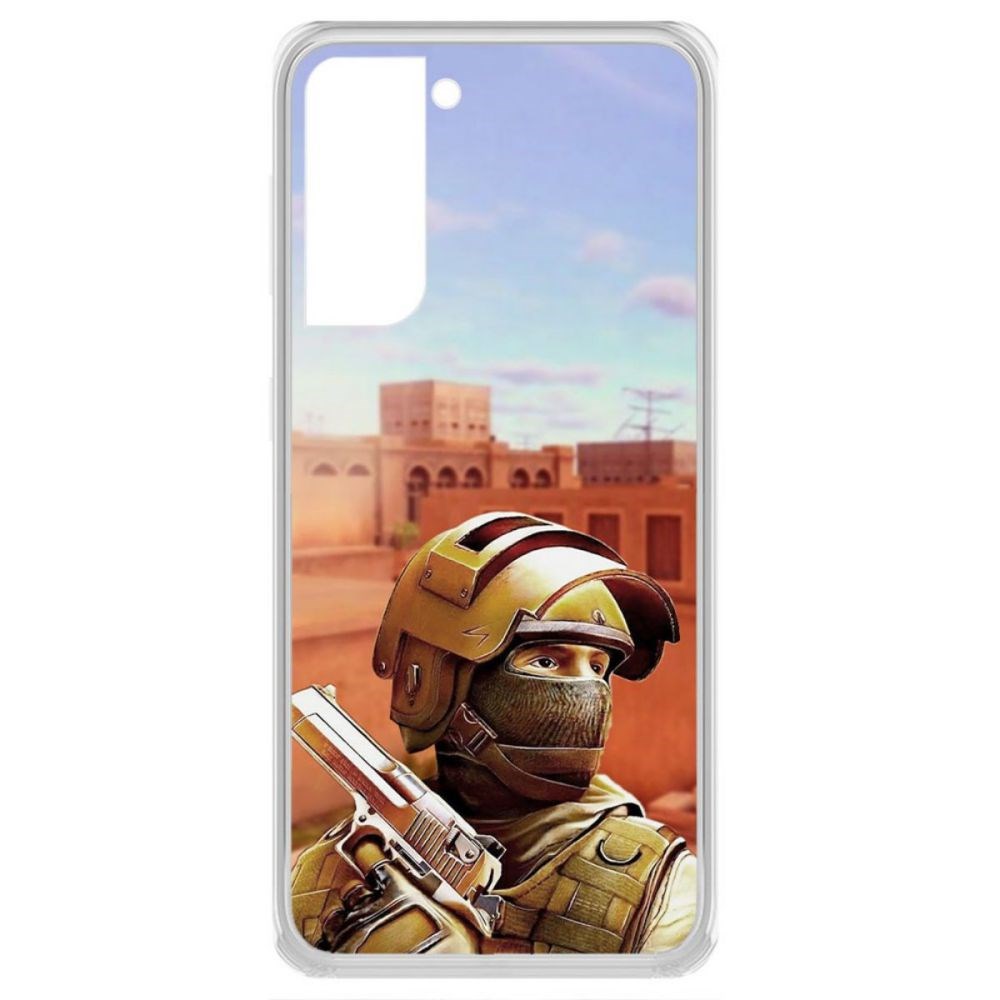 

Чехол-накладка Krutoff Standoff 2 - Спец для Samsung Galaxy S21 (G991), Прозрачный