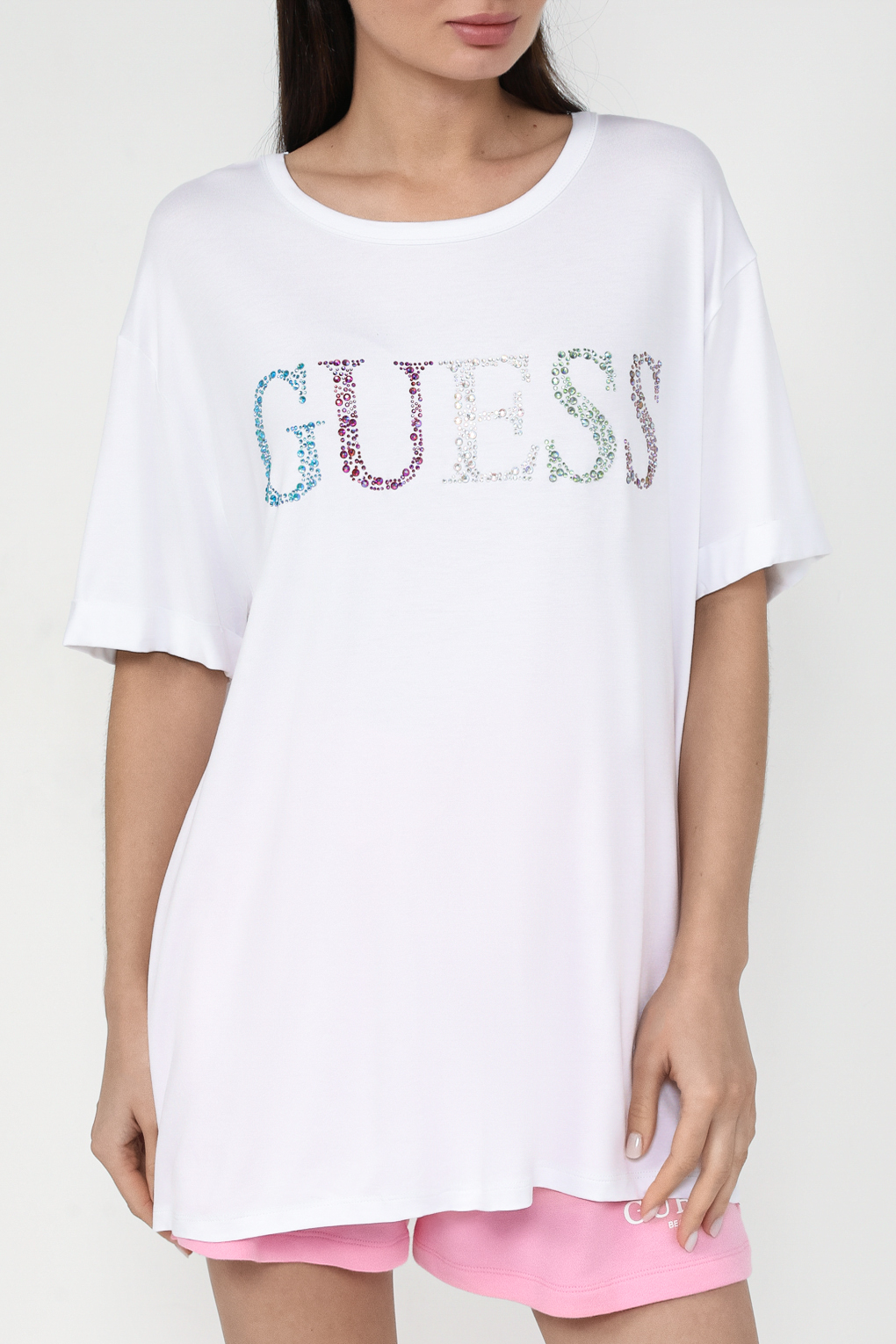 Футболка женская Guess E4GI02 K68D2 белая M