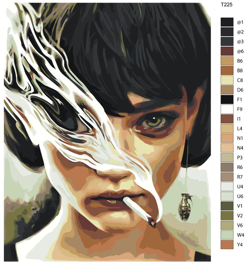 

Картина по номерам BRUSHES-PAINTS Т225, О вреде курения