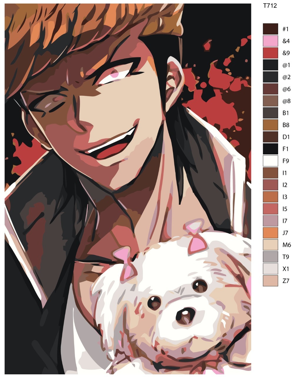 

Картина по номерам BRUSHES-PAINTS T712, Мондо Овада. Аниме Данганронпа - Danganronpa
