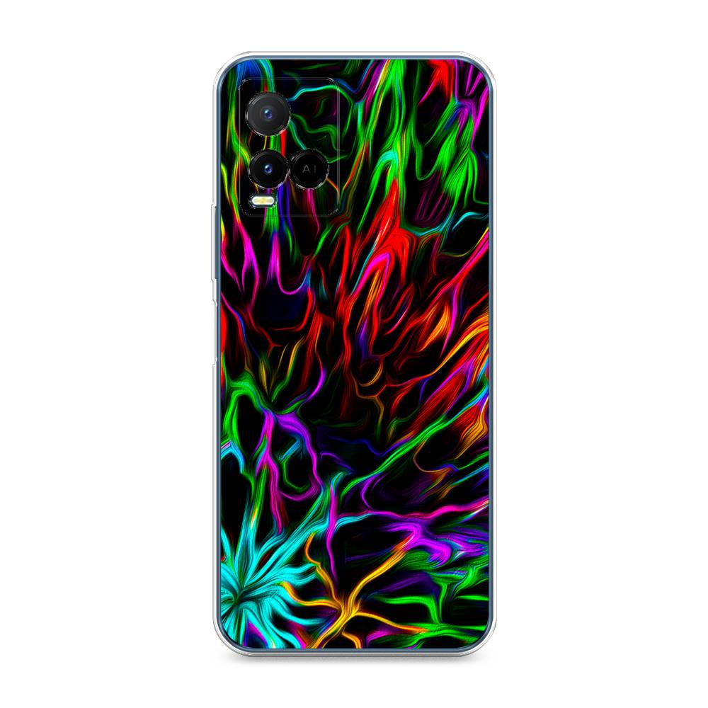 

Чехол на Vivo Y33s "Разноцветные разводы", Голубой;зеленый;оранжевый, 265050-3