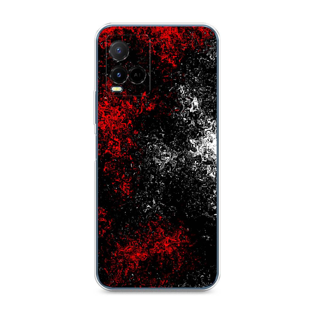 

Чехол на Vivo Y33s "Монотипия", Красный;черный;белый, 265050-3