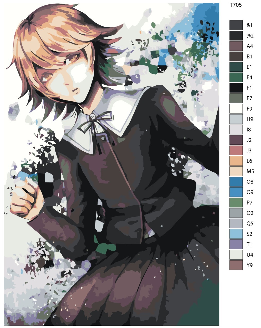

Картина по номерам BRUSHES-PAINTS T705, Чихиро Фуджисаки. Аниме Данганронпа - Danganronpa