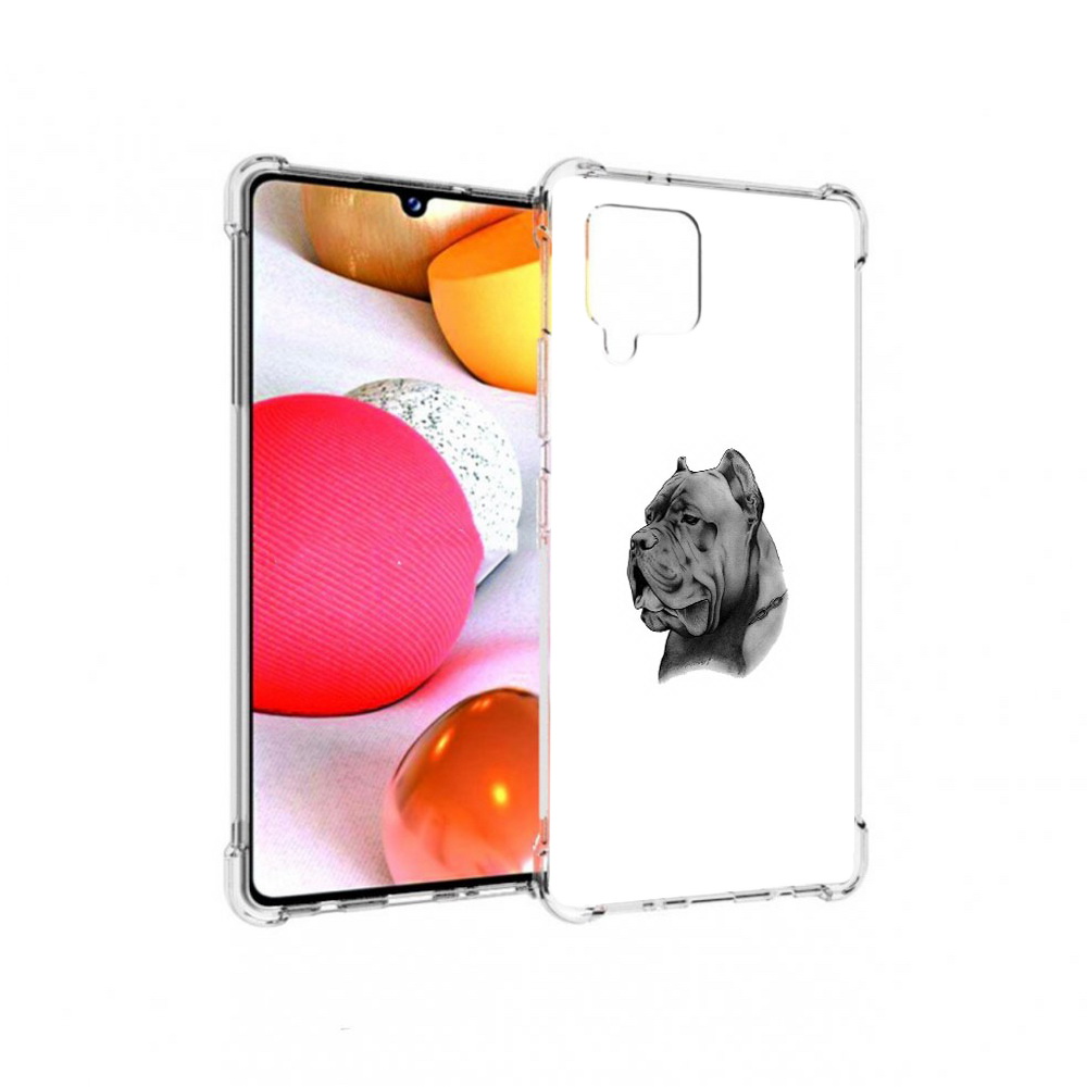 

Чехол MyPads Tocco для Samsung Galaxy A42 грозный бульдог (PT226910.539.300), Прозрачный, Tocco