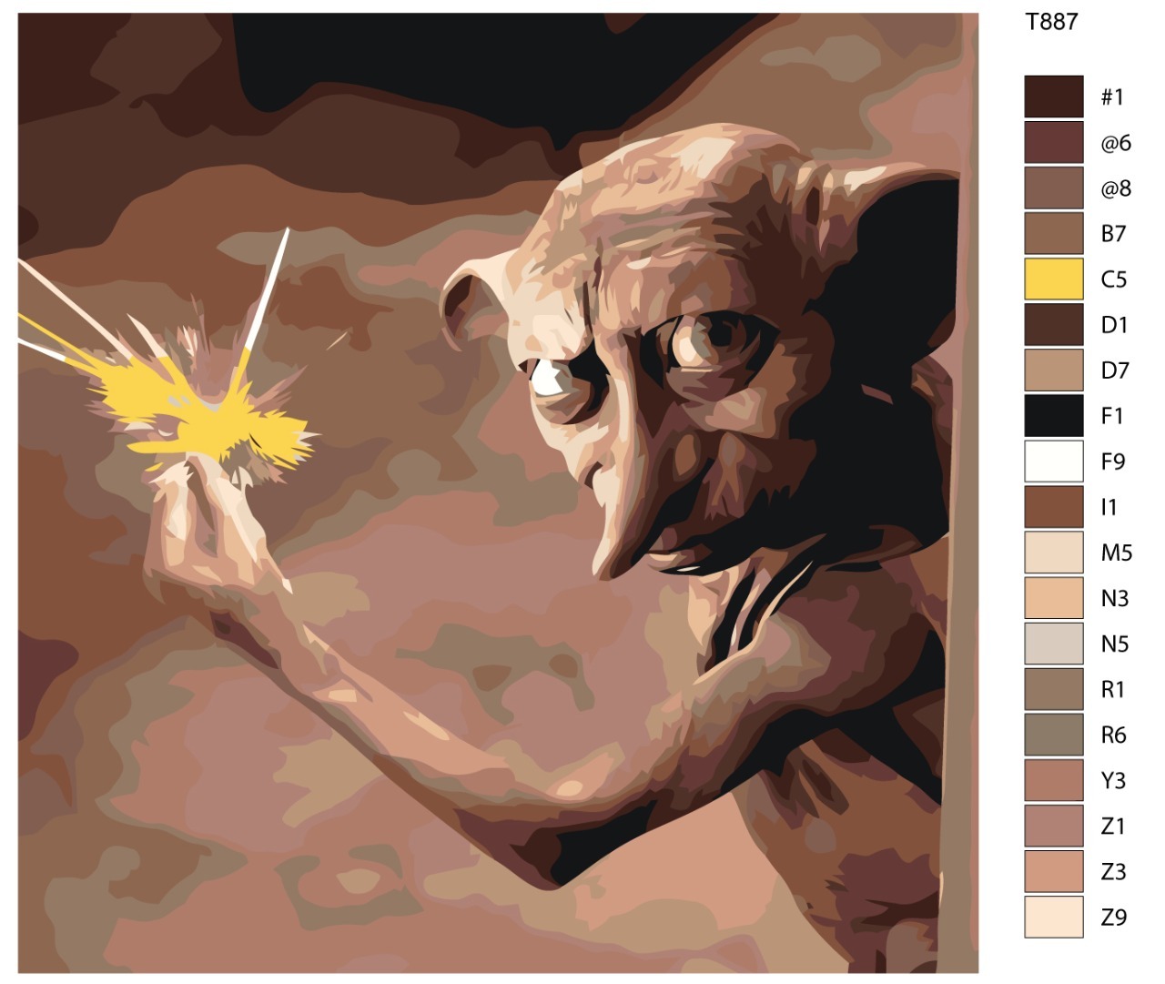 

Картина по номерам BRUSHES-PAINTS T887, Гарри Поттер. Добби
