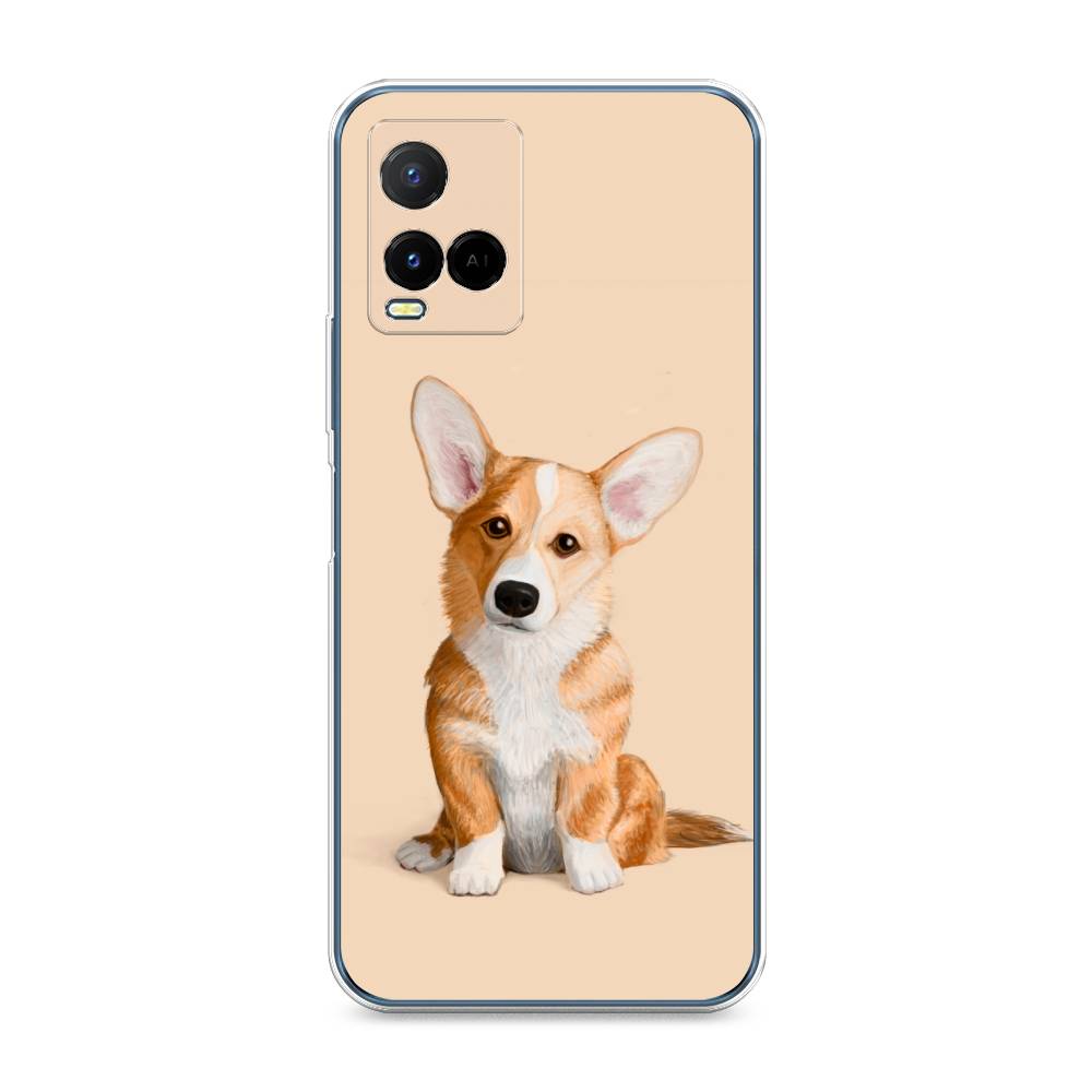 

Чехол на Vivo Y33s "Грустный Корги", Коричневый;бежевый, 265050-1