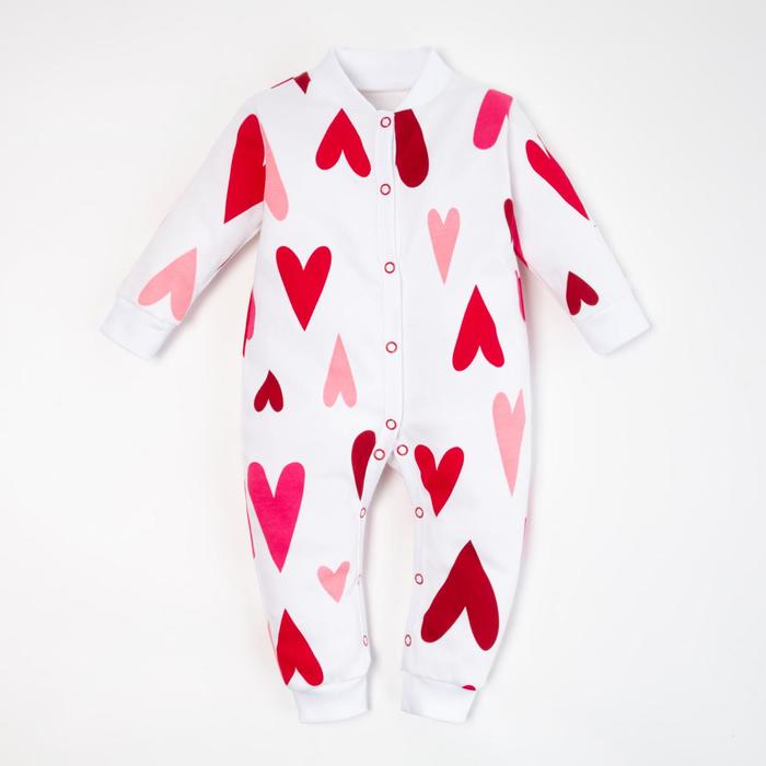 

Комбинезон Крошка Я «Сердца» рост 68-74 см, Белый;красный, Сердца Крошка Я