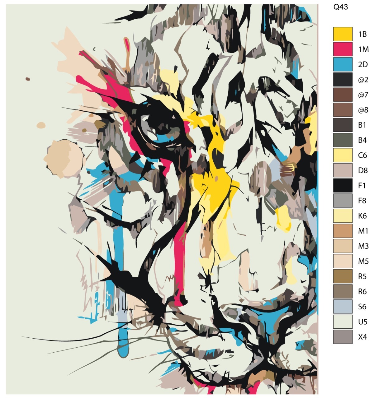 

Картина по номерам BRUSHES-PAINTS Q43, Тигр