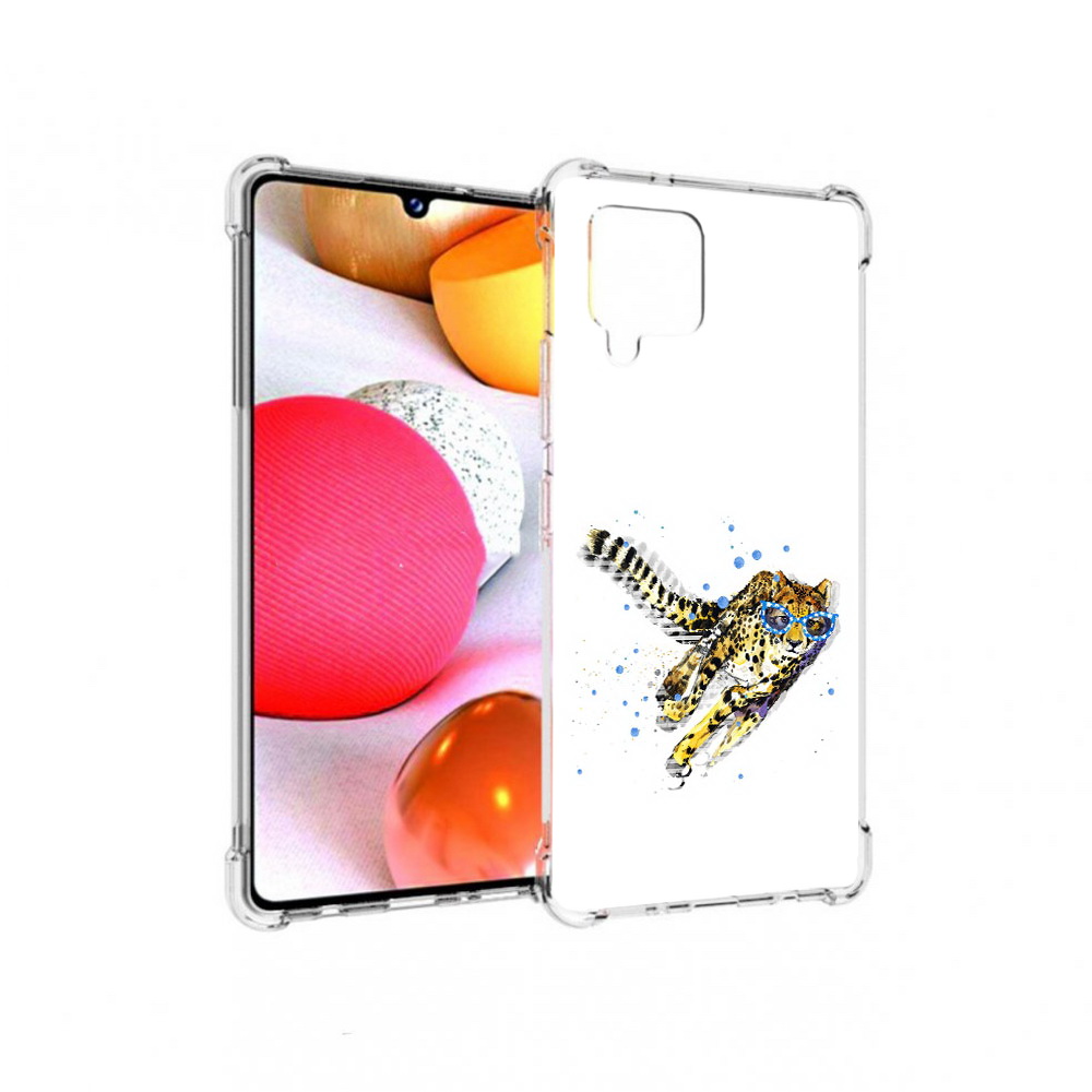 

Чехол MyPads Tocco для Samsung Galaxy A42 гепард в очках (PT226910.539.287), Прозрачный, Tocco