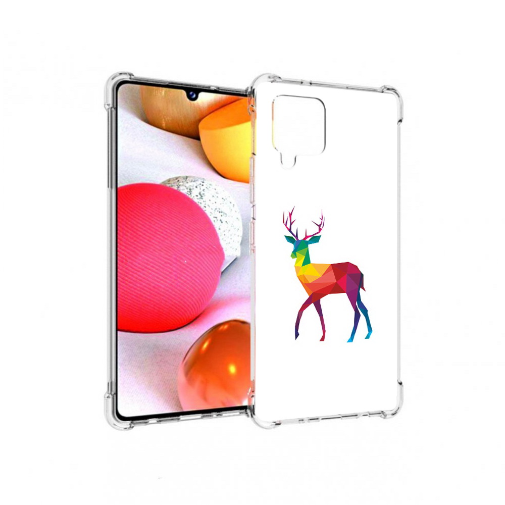 

Чехол MyPads Tocco для Samsung Galaxy A42 геометрический олень (PT226910.539.286), Прозрачный, Tocco