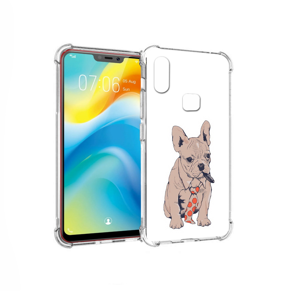 

Чехол MyPads Tocco для Vivo Y85 бульдог с сигарой (PT108269.426.250), Прозрачный, Tocco
