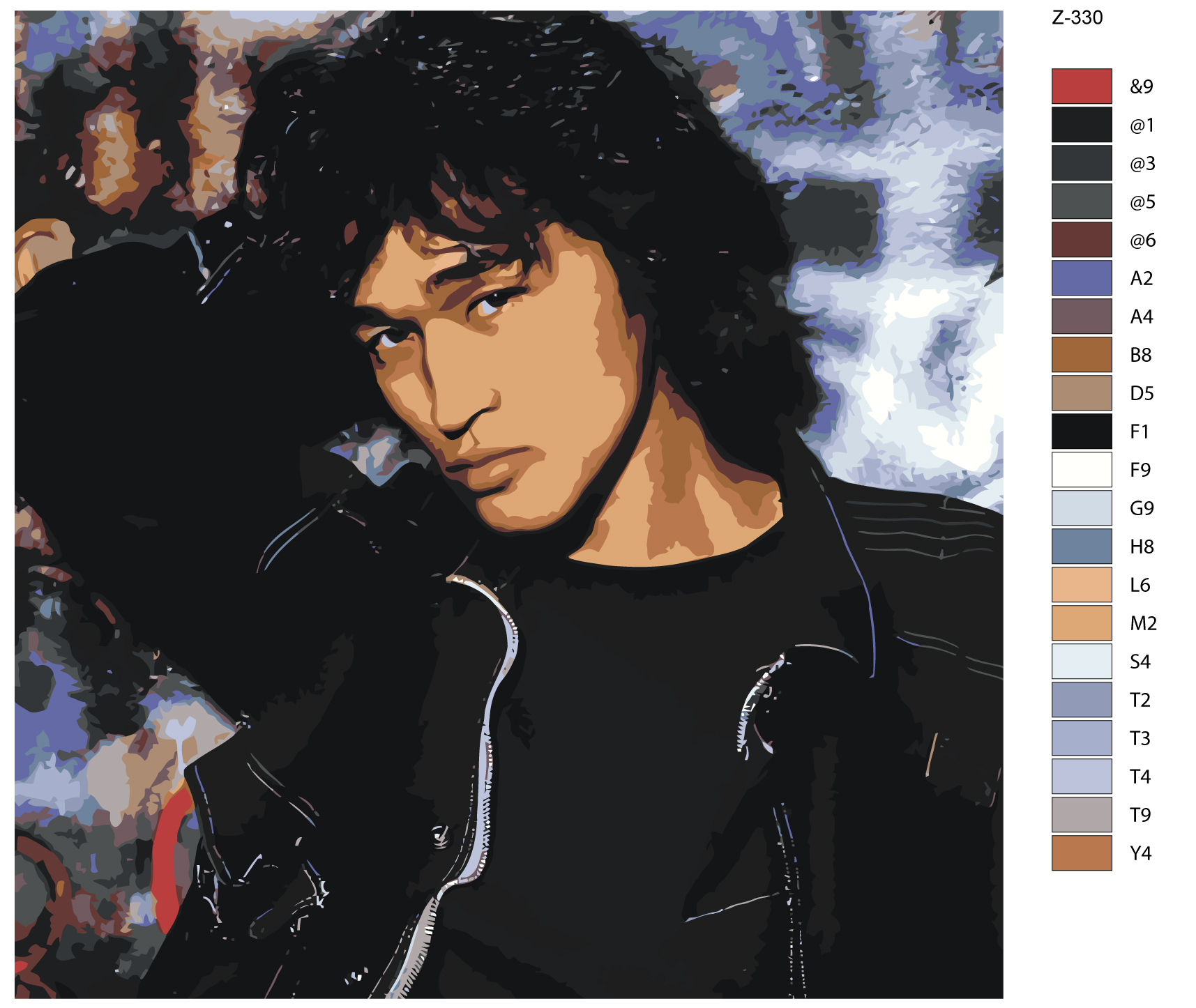 

Картина по номерам BRUSHES-PAINTS Z330, Виктор Цой
