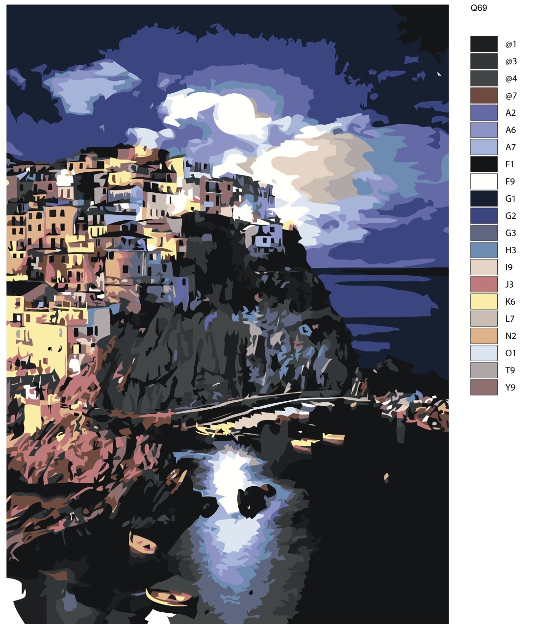 

Картина по номерам BRUSHES-PAINTS Q69, Полнолуние в Греции