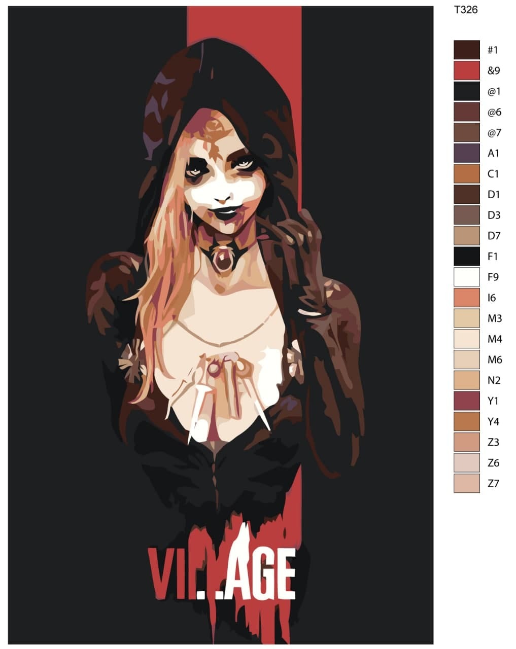 

Картина по номерам BRUSHES-PAINTS Т326, Дочь Леди Village
