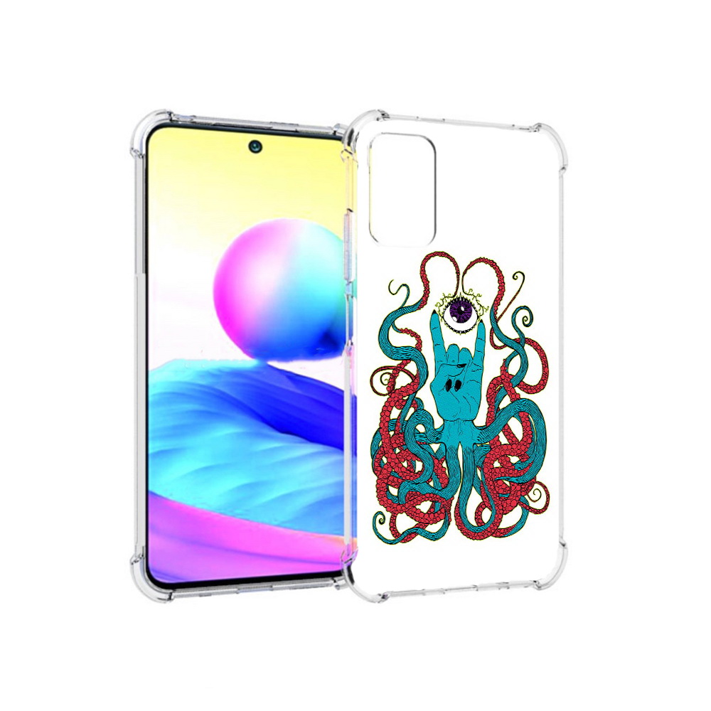 Чехол MyPads Tocco для Xiaomi Redmi Note 10 5G осьминог-рука абстракция (PT162080.297.530)