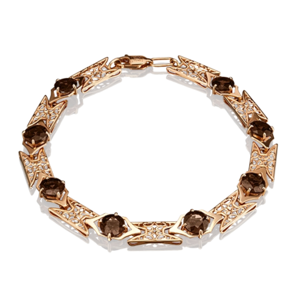 фото Браслет из красного золота с кварцем р. 18,5 platina jewelry 05-0530-00-202-1110-46
