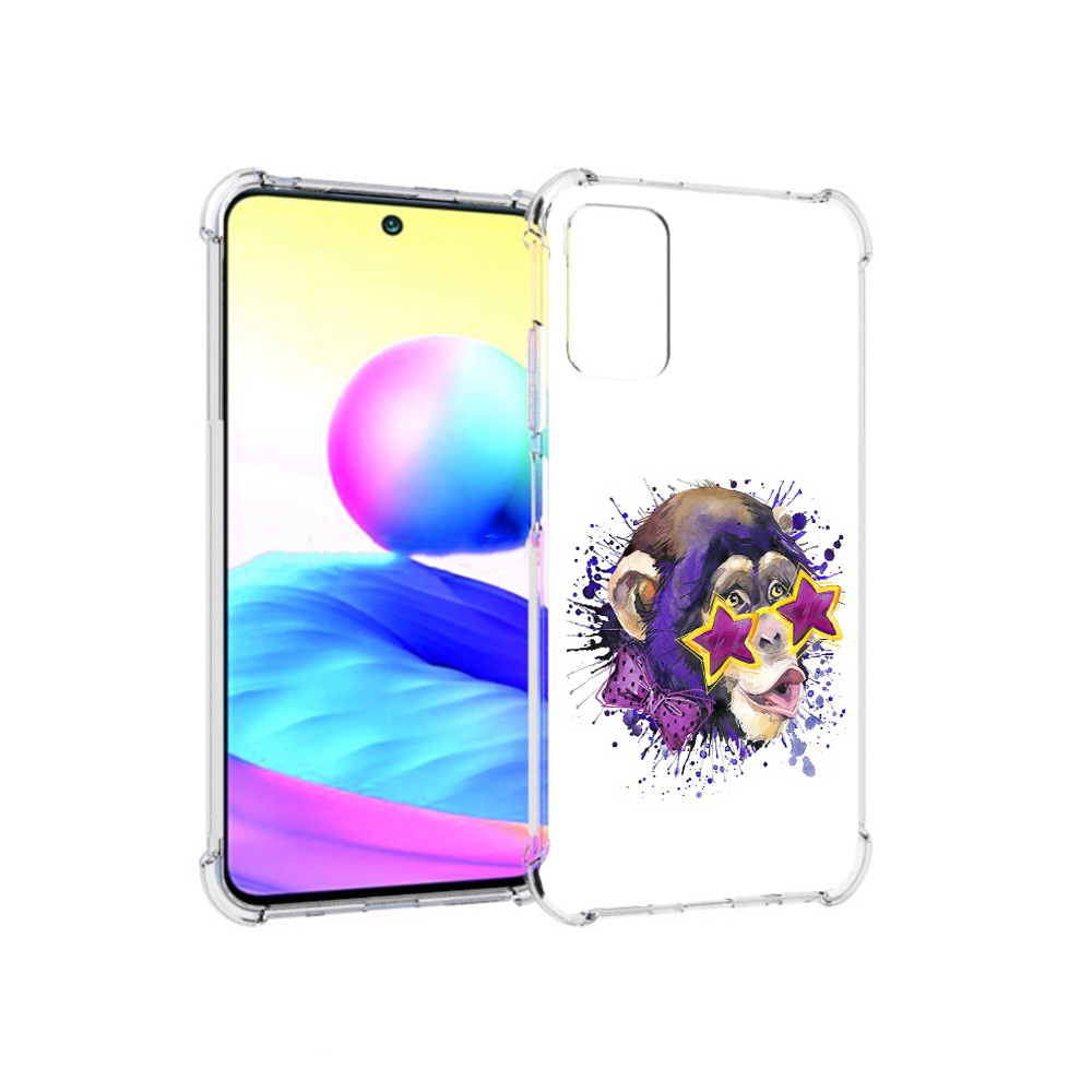 

Чехол MyPads Tocco для Xiaomi Redmi Note 10 5G обезьяна в очках (PT162080.297.524), Прозрачный, Tocco