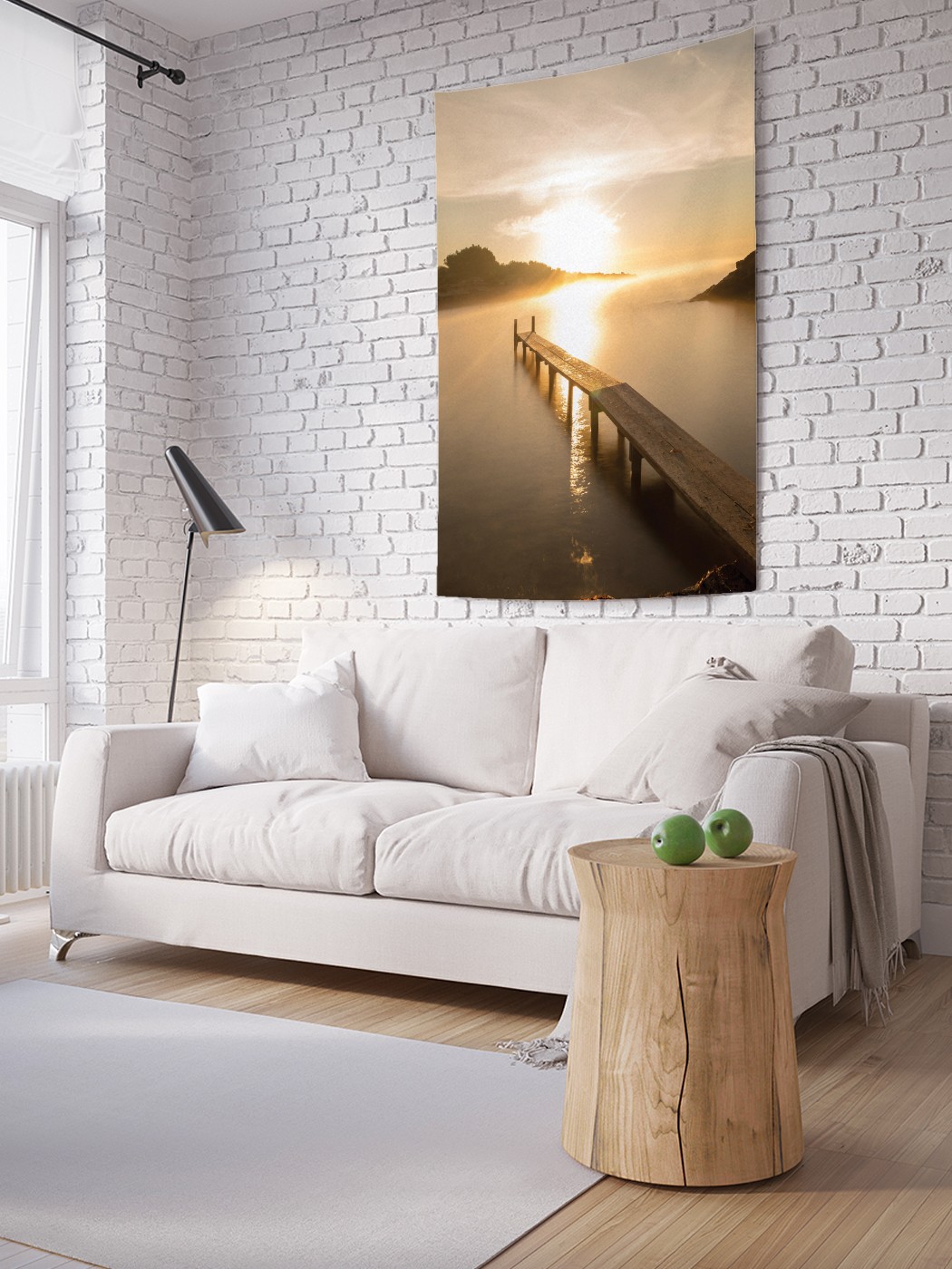

Вертикальное фотопанно на стену JoyArty Причал на рассвете 150x200 см, Причал на рассвете