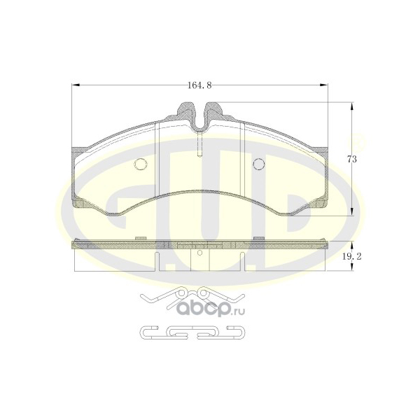 

Колодки пер mer sprinter 408d-412d 96-. Vw lt46 2.3i-2.8tdi 96- () 1шт GUD GBP061400