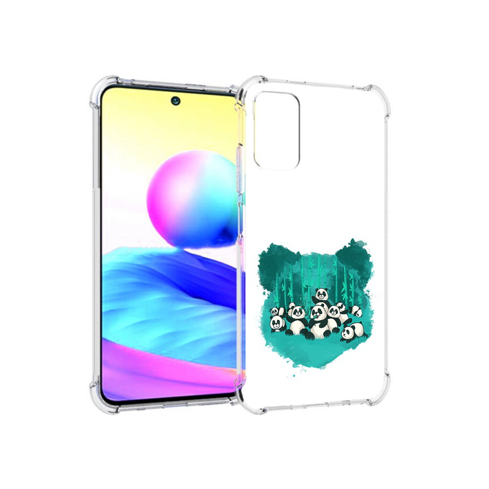 Чехол MyPads Tocco для Xiaomi Redmi Note 10 5G нарисованные панды (PT162080.297.508)