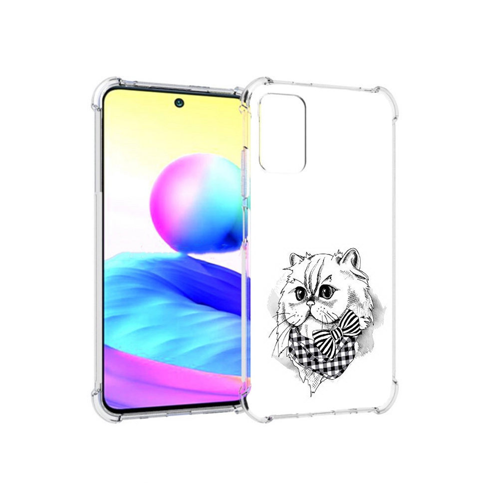 Чехол MyPads Tocco для Xiaomi Redmi Note 10 5G нарисованная красивая кошечка