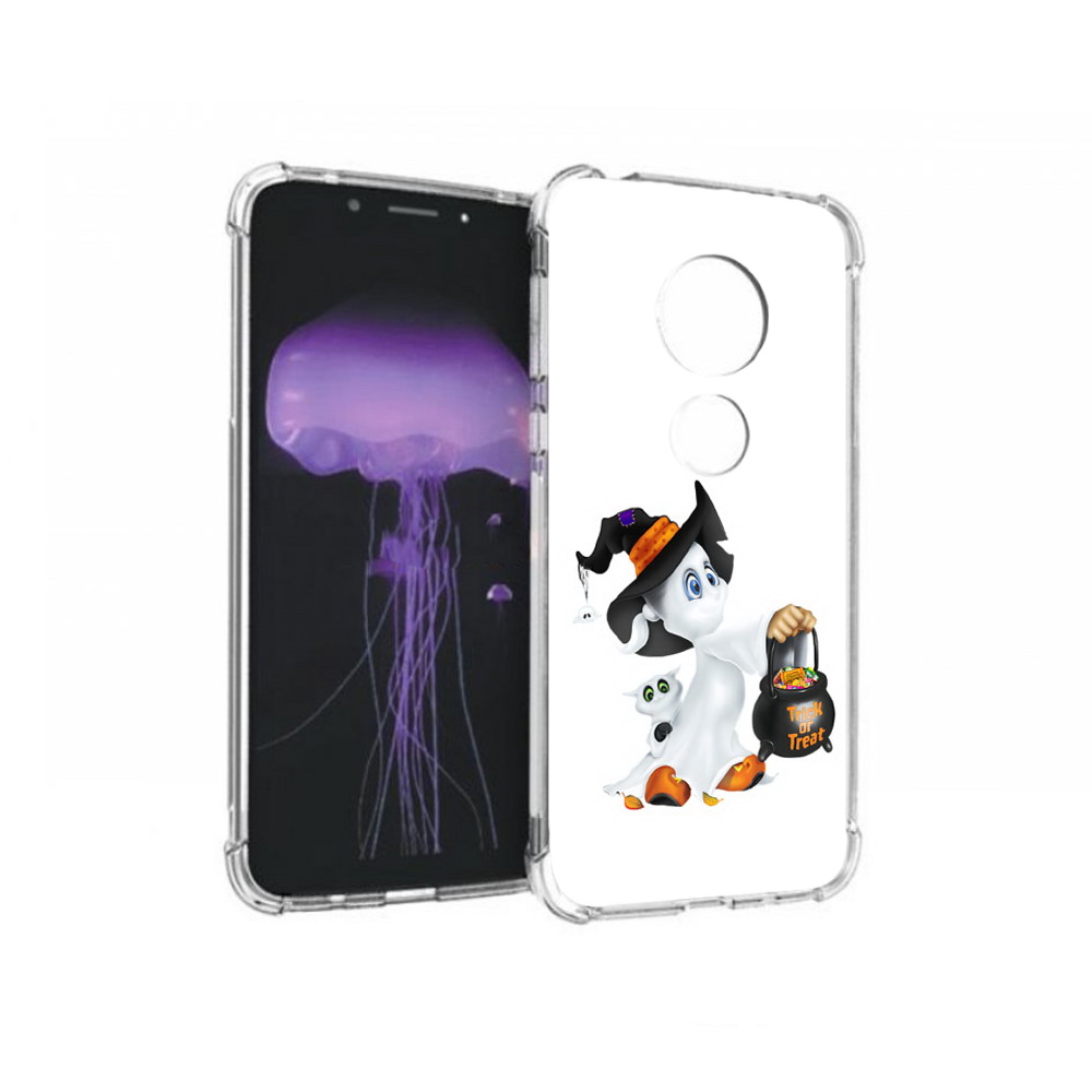 

Чехол MyPads Tocco для Motorola Moto G7 Маленький призрак (PT123662.354.113), Прозрачный, Tocco