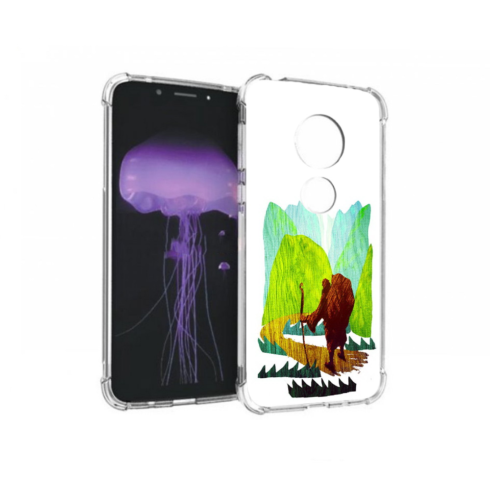 

Чехол MyPads Tocco для Motorola Moto G7 Лесная тропа (PT123662.354.106), Прозрачный, Tocco