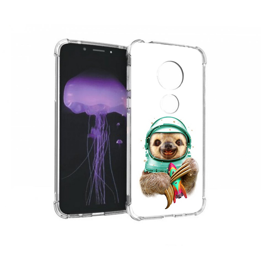 

Чехол MyPads Tocco для Motorola Moto G7 Ленивец астронавт (PT123662.354.104), Прозрачный, Tocco