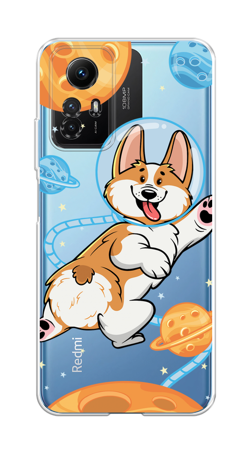 

Чехол на Xiaomi Redmi Note 12S "Корги-космонавт", Голубой;бежевый;белый, 318950-1