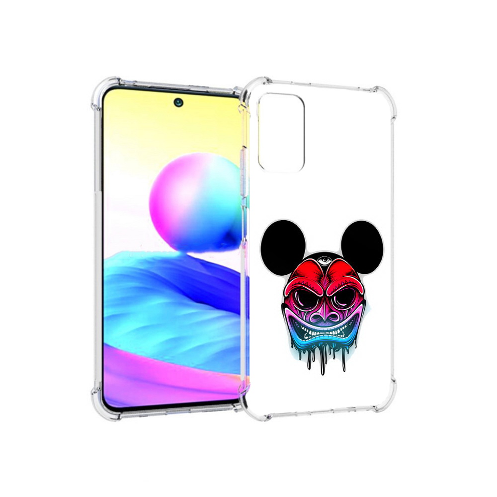 

Чехол MyPads Tocco для Xiaomi Redmi Note 10 5G микки в маске (PT162080.297.473), Прозрачный, Tocco