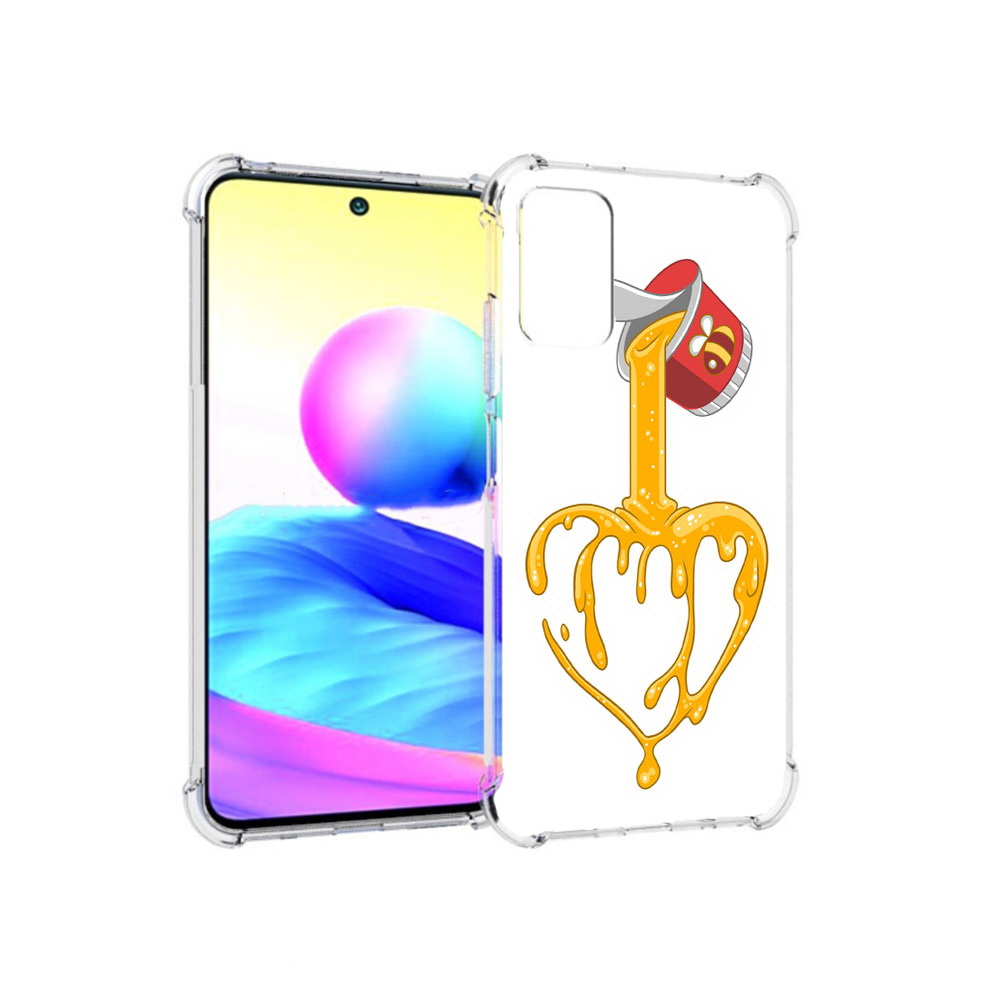 

Чехол MyPads Tocco для Xiaomi Redmi Note 10 5G медовое сердце (PT162080.297.471), Прозрачный, Tocco