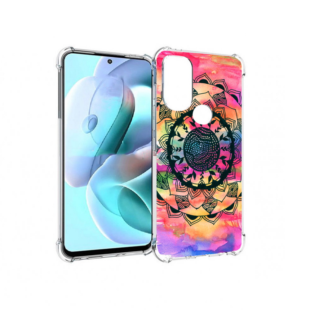 

Чехол MyPads Tocco для Motorola Moto G71 яркая абстракция круглый цветок, Прозрачный, Tocco