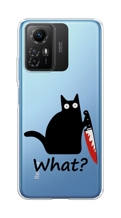 

Чехол на Xiaomi Redmi Note 12S "Котик с ножом", Черный;красный, 318950-6