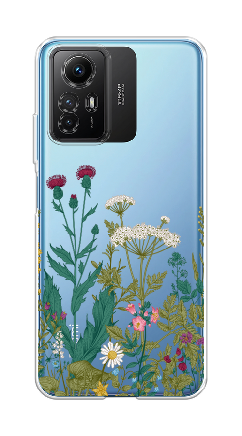 

Чехол на Xiaomi Redmi Note 12S "Дикие полевые цветы", Зеленый;розовый;белый, 318950-2