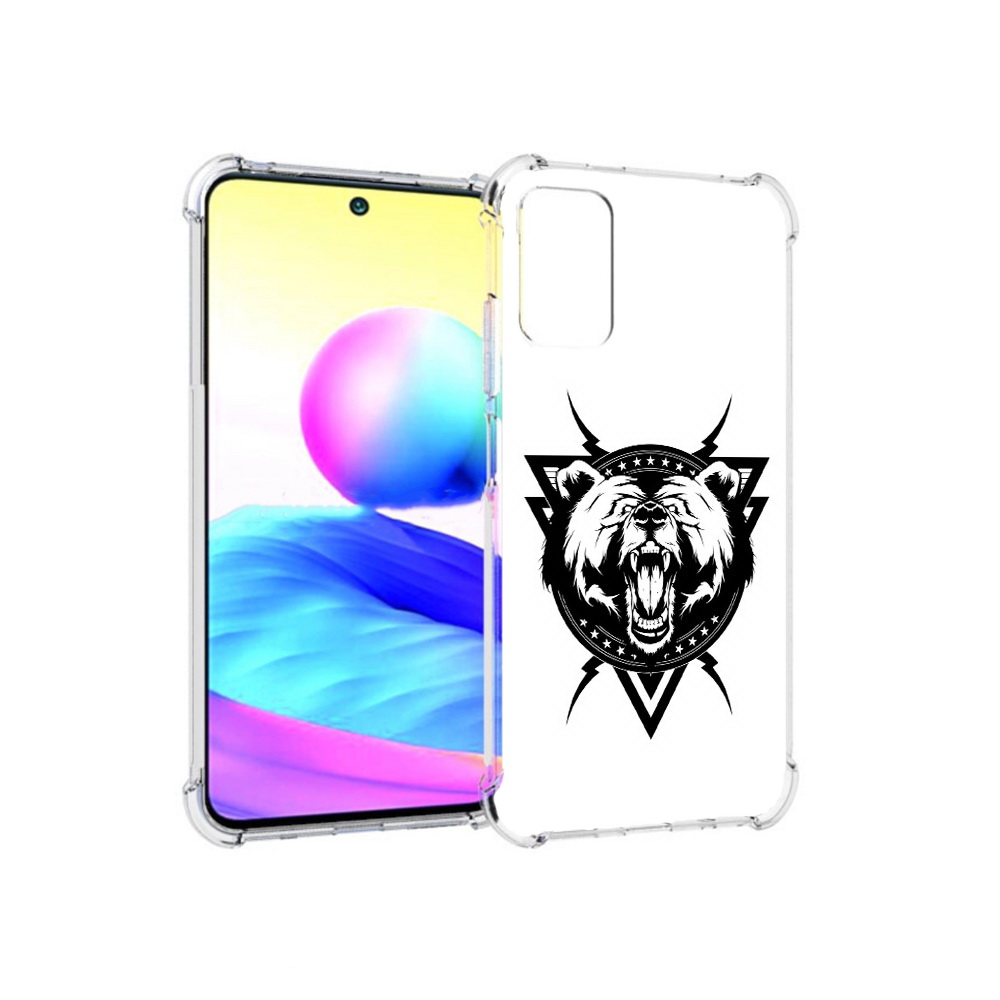 Чехол MyPads Tocco для Xiaomi Redmi Note 10 5G медведь в треугольнике (PT162080.297.464)