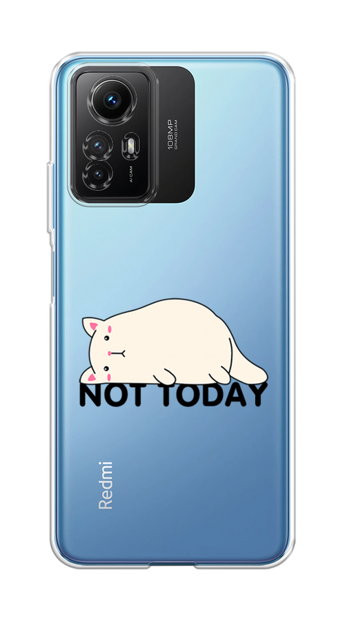 

Чехол на Xiaomi Redmi Note 12S "Cat not today", Белый;розовый;черный, 318950-1