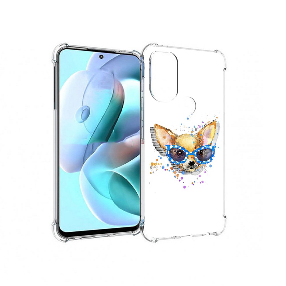 

Чехол MyPads Tocco для Motorola Moto G71 чихуа-хуа в очках (PT227080.353.691), Прозрачный, Tocco