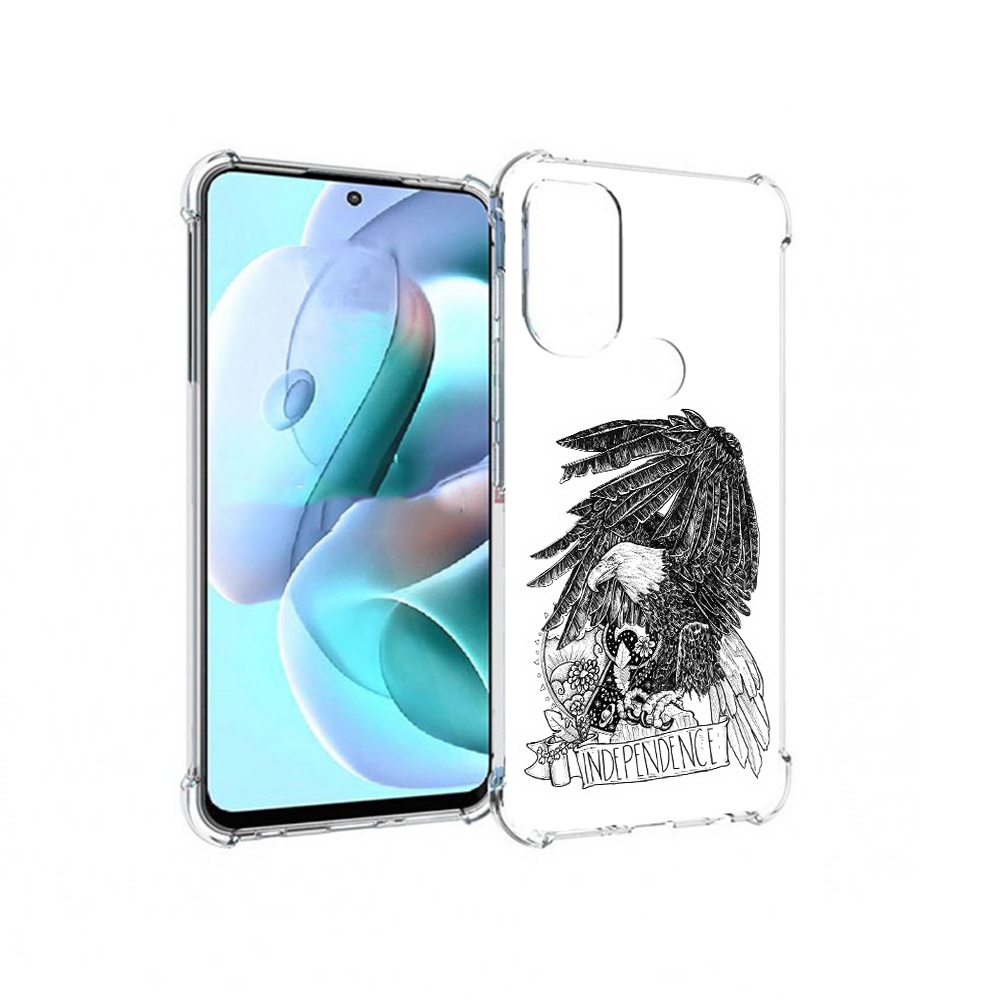 

Чехол MyPads Tocco для Motorola Moto G71 черно белый сокол (PT227080.353.688), Прозрачный, Tocco