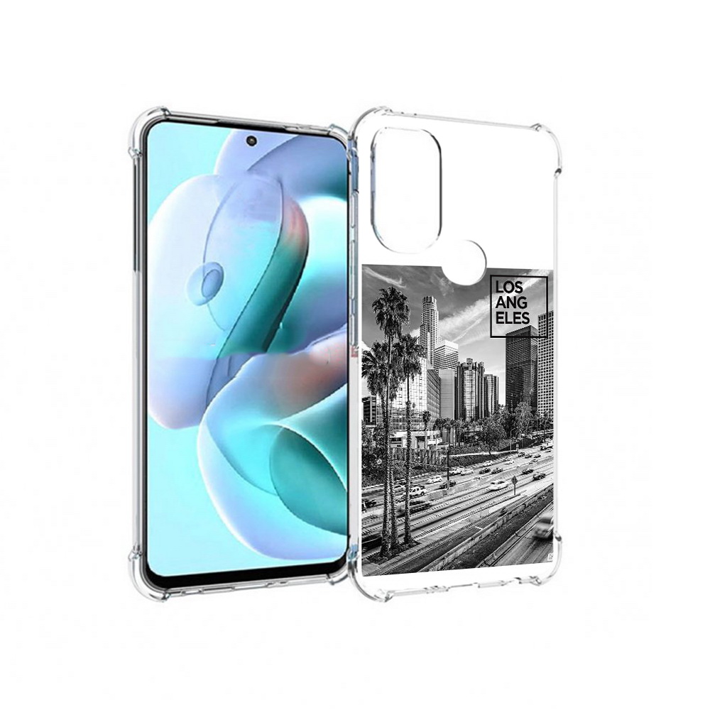 

Чехол MyPads Tocco для Motorola Moto G71 черно белый лос анджелес (PT227080.353.685), Прозрачный, Tocco